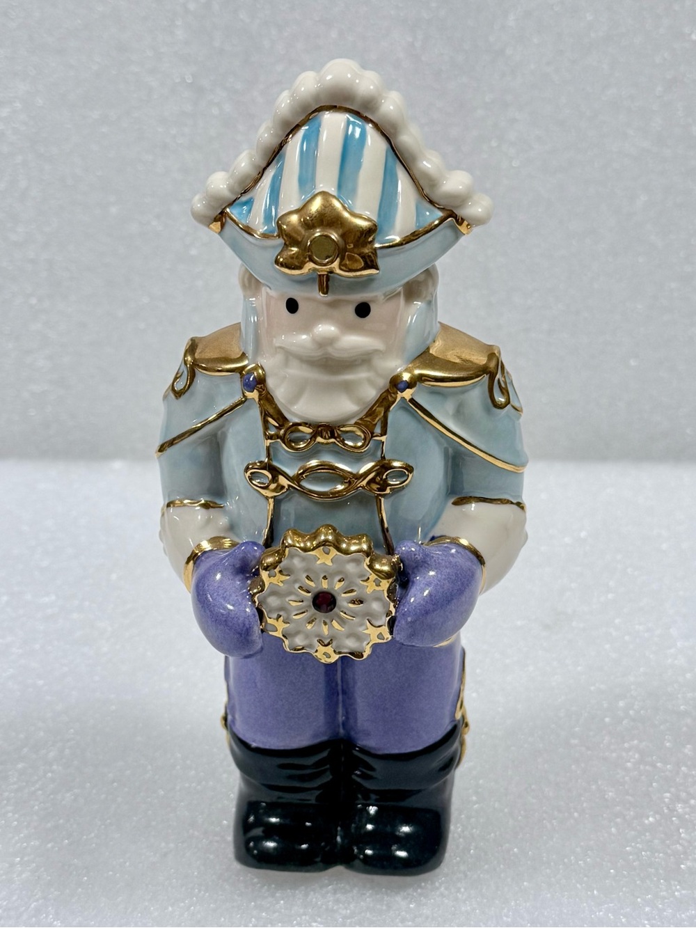 Lenox Nutcracker Jeweled Holding Snowflake 7" Figurine Christmas